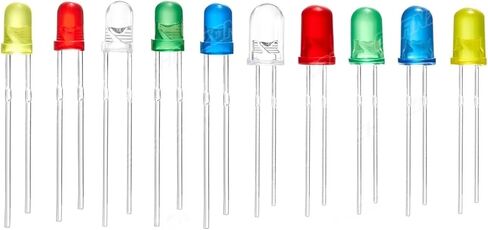 10 PCS 3MM 5MM LED DIODE وميض أبيض أحمر أخضر اللون الأزرق الأصفر RGB سريع البطيء فلاش منتشر لون واضح تغيير الضوء (فلاش لون 5 مم) in Kuwait