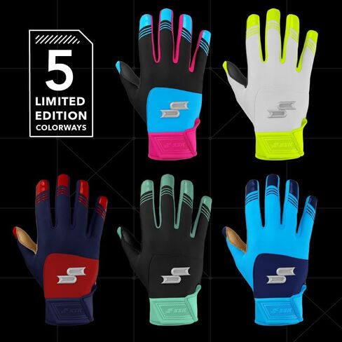 SSK X1 Color Rush Baseball Basing Gloves - Palm Cabretta Leather - 11 Colorways in Saudi Arabia
