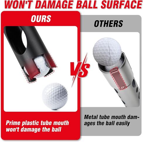 Golf Ball Retriever, Golf Shag Bag with Pocket & Tee Holder, Shags Bag for Golf Ball with Detachable Plastic Golf Bag Tube, High-Capacity Golf Ball Shagger, Shag Bags Hold 80 Golf Balls, 33.86in in Kuwait