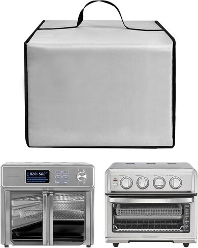 Heat-Resistant Nylon Cover Waterproof Dust Cover Case for Cuisinart Air Fryer TOA-70/for Kalorik MAXX Digital Air Fryer Oven 26 Quart Convection Toaster Oven,Silver in Saudi Arabia