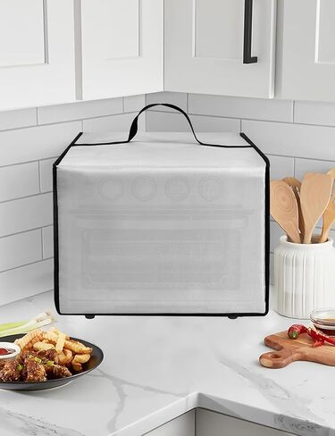 Heat-Resistant Nylon Cover Waterproof Dust Cover Case for Cuisinart Air Fryer TOA-70/for Kalorik MAXX Digital Air Fryer Oven 26 Quart Convection Toaster Oven,Silver in Saudi Arabia