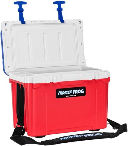 Made in USA Frosted Frog Hyper-Light 14 Quart Hard Cooler Insulated Portable Ice Chest Box for Beach, Beverages, Camping, Fishing, Boat, Barbecue, 30% Lighter Than Rotomolded Coolers in Kuwait