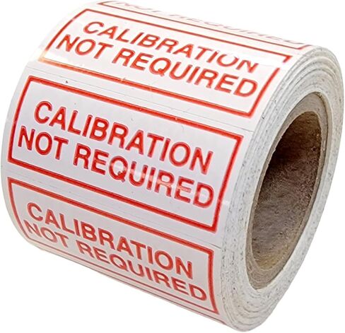 Calibration Not Required Stickers for Inspection and Quality Control, 1.5 x .625 inch (1 1/2"x5/8") in Size, White Poly Material, 100 Self-Adhesive Labels on 1 Roll in Saudi Arabia
