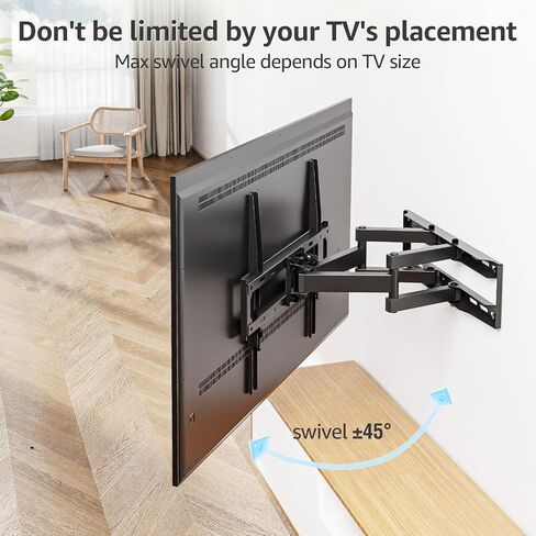 Mountup Rotating TV Wall Mount for Samsung The Frame TV/NEO QLED 8K/NEO QLED 4K Series ، أجهزة تلفزيونية فائقة الشحن مع منظر طبيعي 90 درجة للصور ، MAX VESA 400X400MM امسك حتى 88 رطل MU0089 in Kuwait