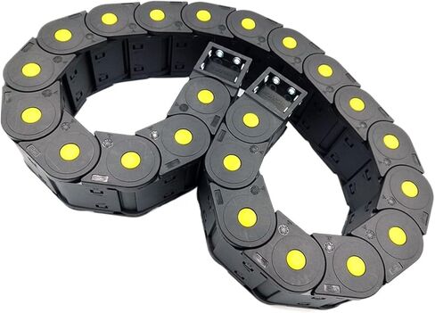 Transmission Chain of Power 1 Meter 35x125mm Closed Type Cable Drag Chain Wire Carrier Enhanced Transmission Towline for Trailer CNC Engraving Machine Tanks Transmission Chain of Power(R100) in Saudi Arabia