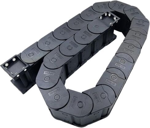 Transmission Chain of Power 1 Meter 30x50mm Closed Type Transmissin Drag Cable Chain Wire Carrier Plastic Towline for CNC Router Machine Tools Transmission Chain of Power(R150) in Saudi Arabia