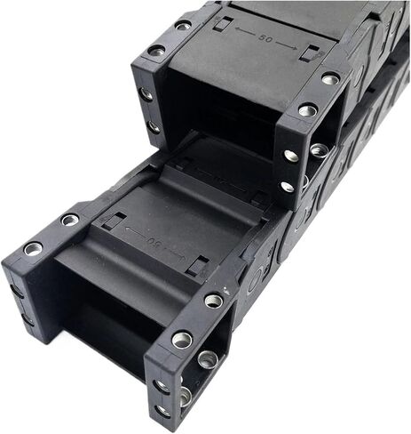 Transmission Chain of Power 1 Meter 30x50mm Closed Type Transmissin Drag Cable Chain Wire Carrier Plastic Towline for CNC Router Machine Tools Transmission Chain of Power(R150) in Saudi Arabia