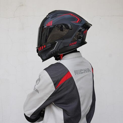 خوذة دراجة نارية ، دراجة نارية مزدوجة القناع ، تقلب خوذة الوجه الكاملة للوجه JR-815 ، خوذة دراجة نارية معتمدة من DOT مع قردين للبالغين نساء in Kuwait