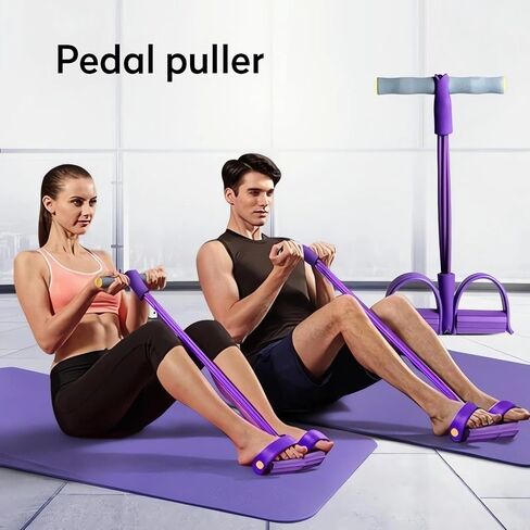 21 Fitness Resistance Bands-4 Tube Pedal Ankle Puller 2025 Upgrade Stretch Bands for Exercise Sit Up Exercise Equipment AB Training Auxiliary Device Workout Equipment for Women Men in Saudi Arabia