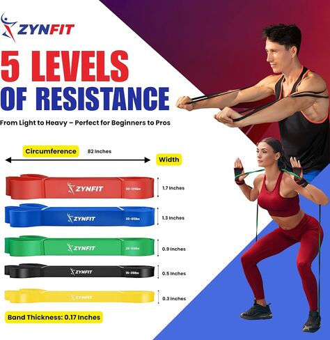 Set of 5 Resistance Bands with Door Anchor, Exercise Bands, Resistance Band for Working Out, Resistance Bands, Pull Up Bands, Exercise Bands Resistance in Saudi Arabia