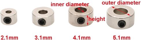 10PCS Inner Dia 2.1/3.1/4.1/5.1mm Metal Landing Gear Stopper Wheel Lock Collar Shaft Lock Bushing Fastener for RC Electric Boat(2.1mm) in Saudi Arabia