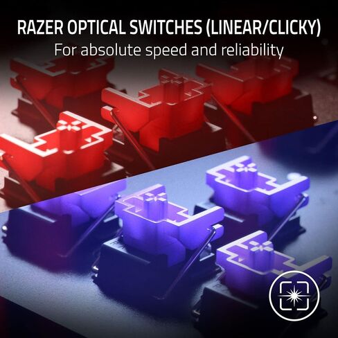 لوحة مفاتيح الألعاب Razer Huntsman V2 TKL Tenkeyless: مفاتيح بصرية خطية سريعة Gen2 ومعدل استقصاء 8000 هرتز - كابل من النوع C قابل للفصل - أغطية مفاتيح PBT - مسند معصم مريح - وردي كوارتز (متجدد) in Saudi Arabia