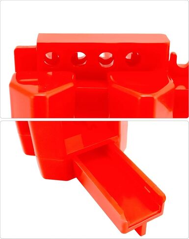 Qwork Small Ball Valve Lockout ، جهاز قفل صمام الكرة القابل للتعديل 2/2 "-2-1/2" قطر الأنبوب الخارجي ، أقفال مقبض صنبور صناعي ، أحمر in Saudi Arabia