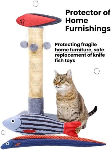 ألعاب Catnip 5 PCs وضعت أسماك النعناع البسيطة الصوتية ، ناعمة ودائمة ، محشوة بلعبة هريرة Catnip التفاعلية الطبيعية لممارسة القط الداخلي للقطط (ألوان متعددة) in Kuwait