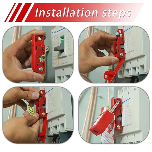 Universal Circuit Breaker Lockout Device Kit - 20 PCS Lockout Tagout Set for Single & Multi Pole Breakers Loto Safety Compliance in Kuwait