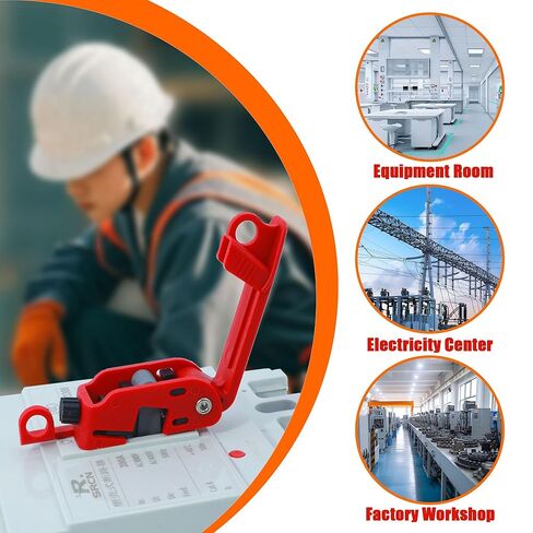 Universal Circuit Breaker Lockout Device Kit - 20 PCS Lockout Tagout Set for Single & Multi Pole Breakers Loto Safety Compliance in Kuwait