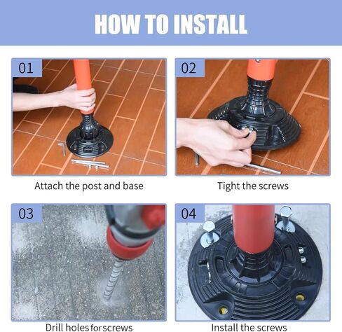 BESEA 8 Pcs 47INCH Traffic Delineator Post Cones with Rubber Base & Highly Reflective Collars,Traffic Safety Delineator Cones for Parking Lot, Driveway, Roadway（Permanent Installation） in Kuwait