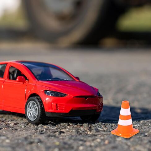 50Pcs 1" Mini Traffic Cones Small Miniature Orange Cones Plastic Traffic Signs Training Roadblock Cone Tiny Road Safety Cone Building Block Cone Street Sign for Micro Landscape Engineer Construction in Saudi Arabia
