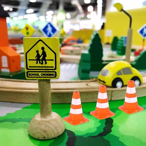 50Pcs 1" Mini Traffic Cones Small Miniature Orange Cones Plastic Traffic Signs Training Roadblock Cone Tiny Road Safety Cone Building Block Cone Street Sign for Micro Landscape Engineer Construction in Saudi Arabia
