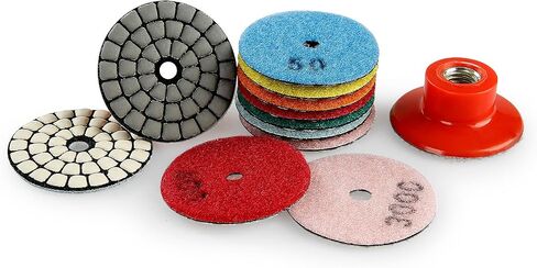 Lozlin 8-Pack 2 "منصات تلميع الماس 50-3000 حصباء-أقراص طحن جافة للجرانيت/الرخام/الحصى ، وترميم السطح المدمج وتلميع الحجر in Kuwait