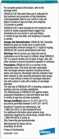 Credelio Cat Tick & Flea Prevention وعلاج Cats 4.1-17 رطل. | إمداد 1 شهر in Saudi Arabia