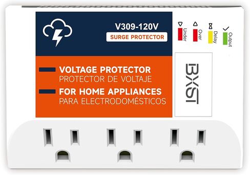 BXST Surge Protector for Refrigerator & Home Appliances, Portable Mini Single Outlet Plug-in Spikes Voltage Protector, Multi Function Wall Socket for Air-Conditioner Smart TV, 15A 120V 140J in Saudi Arabia