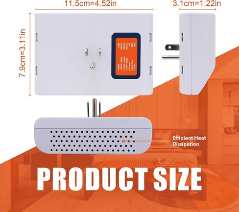 BXST Surge Protector for Refrigerator & Home Appliances, Portable Mini Single Outlet Plug-in Spikes Voltage Protector, Multi Function Wall Socket for Air-Conditioner Smart TV, 15A 120V 140J in Saudi Arabia