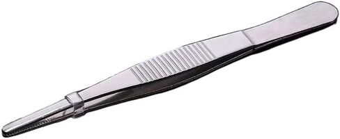 7pcs Stainless Steel Straight Tweezers Thicken Round Head Tweezers 12.5/14/16/18/20/25/30cm for Laboratory(25cm) in Kuwait