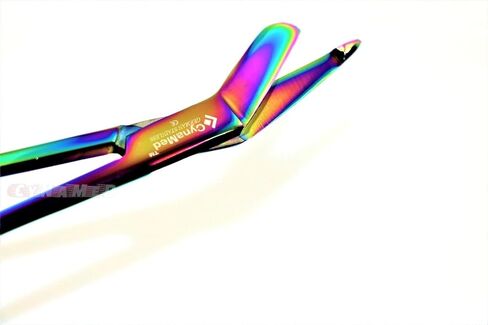 German Stainless Nurses Doctor Lister Bandage Scissors 7.25" + HEMOSTAT Forceps Straight Multi Color Rainbow Color Stainless Steel -A+Quality Guaranteed Money Back (Set of 2) in Saudi Arabia