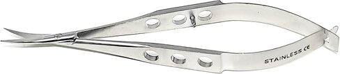 Castroviejo Micro Scissors 3.5" Curved, Fenestrated Flat Handle in Saudi Arabia