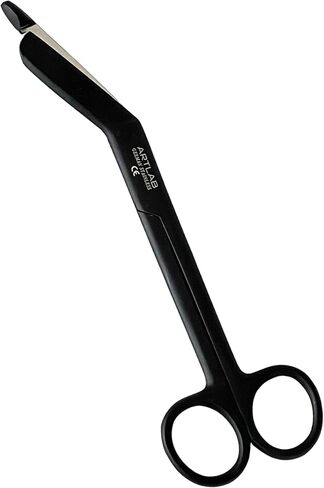 Artlab-set of 4-premium lister lister scissors-safety-safety sefetic & trauma shears bandage bandage for first for formant yourty-home reming-7.25 "+5.5" 4.5 "+3.5" (مجموعة من 4 EA floude black ciated) in Kuwait
