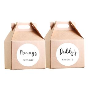 Chic Baby Shower Labels - 60 Mommy's Favorite & 60 Daddy's Favorite, 120 Black & White Sticker Labels