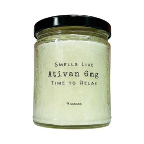 Smells Like Ativan 6mg - Time to Relax | Funny Gift for Nurses, Doctors | Palm Wax Candles by Raven Hils Candle Co | 9 Ounces | Choose Scent (Apples & Maple Bourbon)