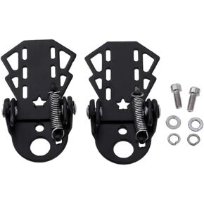 1 Pair Universal Metal Bike Rear Wheel Pedal, Foldable Anti-Slip Bicycle Foot Pedals Rest Plate Footrests Cycling Accessorie