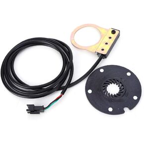 E Bike Pas Sensor, E Bike Speed Sensor, Bike Pedal Assist Sensor with No Crank Ring, Bicycle Pedal 5 Magnets Assistant Sensor Speed Sensor Cycling Accessory Bicycle Parts Set