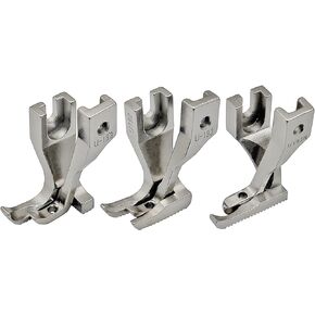 3Set Right & Left Toe Zipper Foot #U192R+U193R & Standard Walking Foot Compatible with JUKI DU-141 DU-1181 CONSEW 205RB