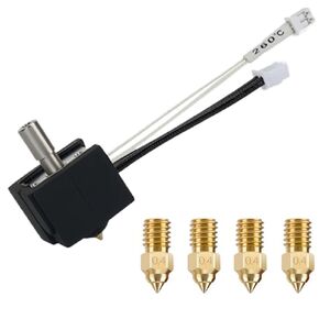 Hotend for Creality Ender 3 V3 SE Hot End Kit Print Head Heater Block High Temperature Heating Cartridge Thermistor with Extra 4PCS Nozzles for 3D Printer Accessories Replacement