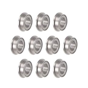 uxcell MF115ZZ Flanged Ball Bearing 5x11x4mm Shielded Chrome Steel Flange Rip Bearings 10pcs