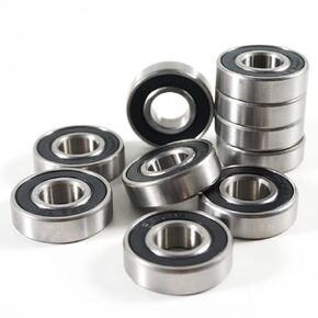 TOP-VIGOR 10pcs 6201-2RS Deep Groove Ball Bearings 12mmx32mmx10mm Double Rubber Sealed Pre-Lubricated Ball Bearings