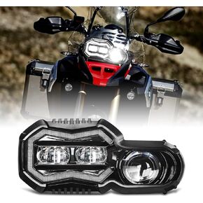 LED Headlight High Low Beam with DRL LED Headlamp Assembly Compatible with BMW F800GS F800GS Adventure F700GS F650GS