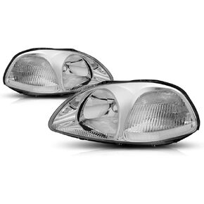 PM PERFORMOTOR Black Housing Clear Corner Headlights Replacement Compatible with 96-98 Honda Civic, PMHL-HCIV-9698-OH-BC