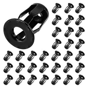 100Pcs M6 Jack Nuts Petal Threaded Insert Nuts,Expansion Nut Carbon Steel Zinc-Plated Rivet Nuts for Plastic Polywood Pressboard Hardboard Steel Thin Metal Hollow Wall Black