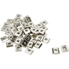 M5 Metric Carbon Steel Tee Nuts Sliding T Nut for 3030 Aluminum Profiles-50pcs