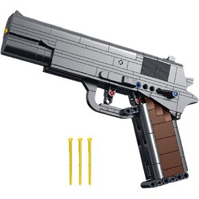 1:1 M1911 Building Bricks Gun Collection Toy - 333+ PCS Model Gun Building Block Sniper Set Shootable - Gift Collectible Surprises