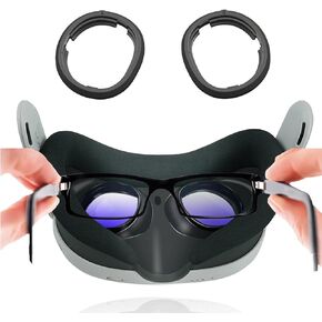 for Meta Quest 3 Accessories-Magnetic Eyeglass Frames, VR Lens Protector Frame for Quest 3 Headset, Anti-Scratches Glass Spacer Protector for Quest 3 Glasses (With Anti-blue Light Lenses)