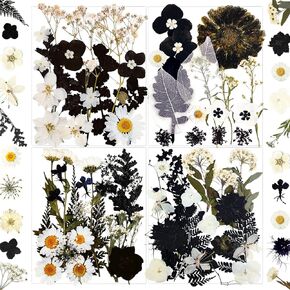 98Pcs Pressed Dried Flowers for Resin Molds, Real Natural Bulk Big Dry Floral Leave for DIY Art Crafts, Epoxy Jewelry, Candle, Soap Making, Nails Decors