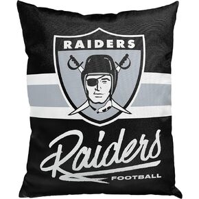 Northwest Official NFL Las Vegas Raiders Nostalgic Proud Decorative Pillow, Team Colors, 15" x 12"