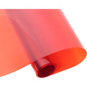 Transparent Decorative Safety Window Film Heat Control Self Adhesive Colorful Film Glass Decoration Tint for DIY Christmas Party Home Decoration Glass Film,17.5Inch x 6.5Feet,Yellow