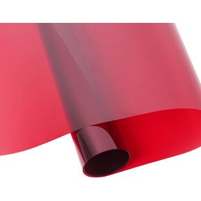 Transparent Decorative Safety Window Film Heat Control Self Adhesive Colorful Film Glass Decoration Tint for DIY Christmas Party Home Decoration Glass Film,17.5Inch x 6.5Feet,Yellow in Saudi Arabia