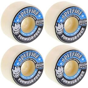 Spitfire Formula 4 99a Conical Full 54mm White W Blue Skate Wheels